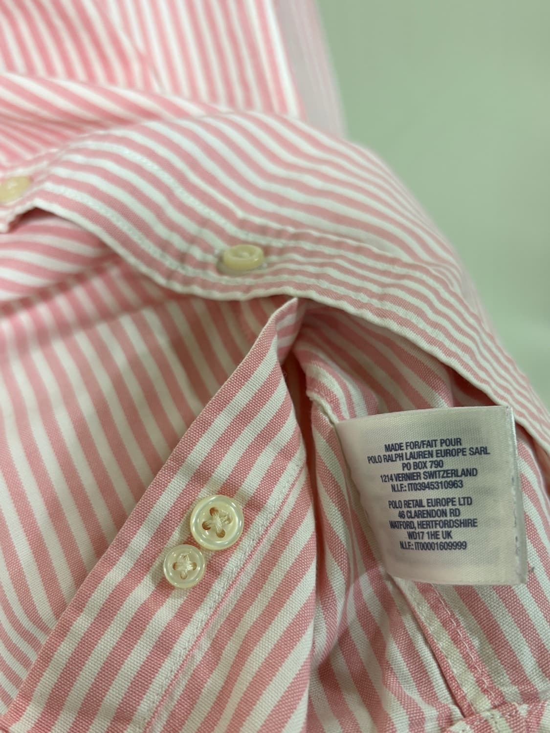 폴로 랄프로렌 핑크 스트라이프 셔츠 상품이미지2