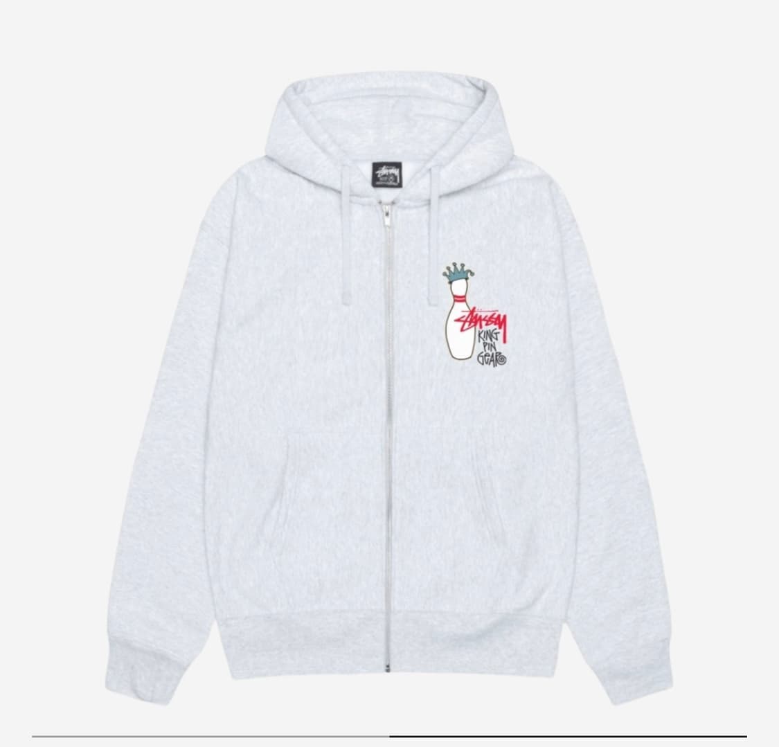 스투시 후드집업 킹핀 애쉬그레이 L 팝니다 상품이미지1