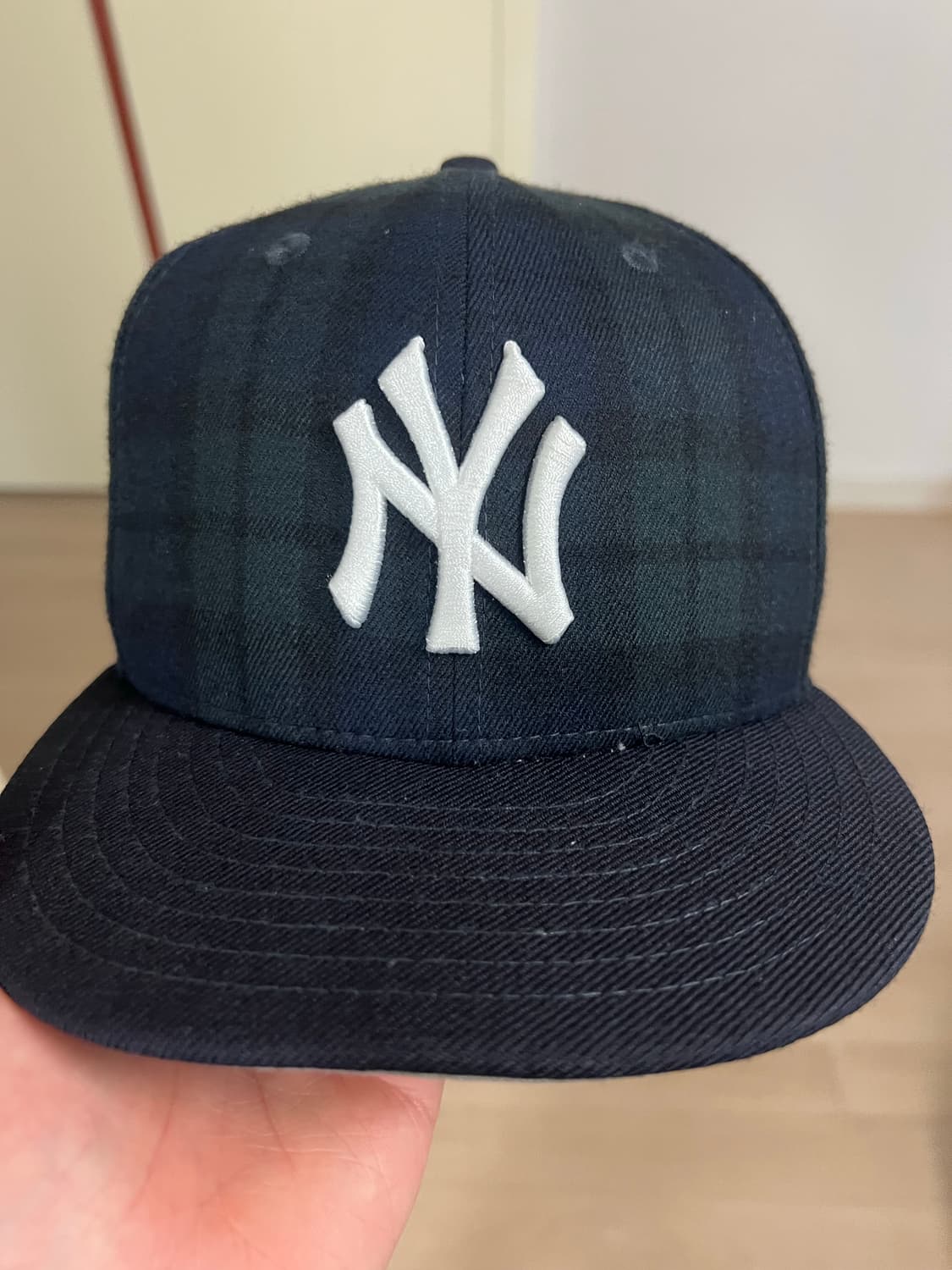 뉴에라 59FIFTY 파워드 바이 고로 나카츠가와 블랙워치 네이비 캡 상품이미지2