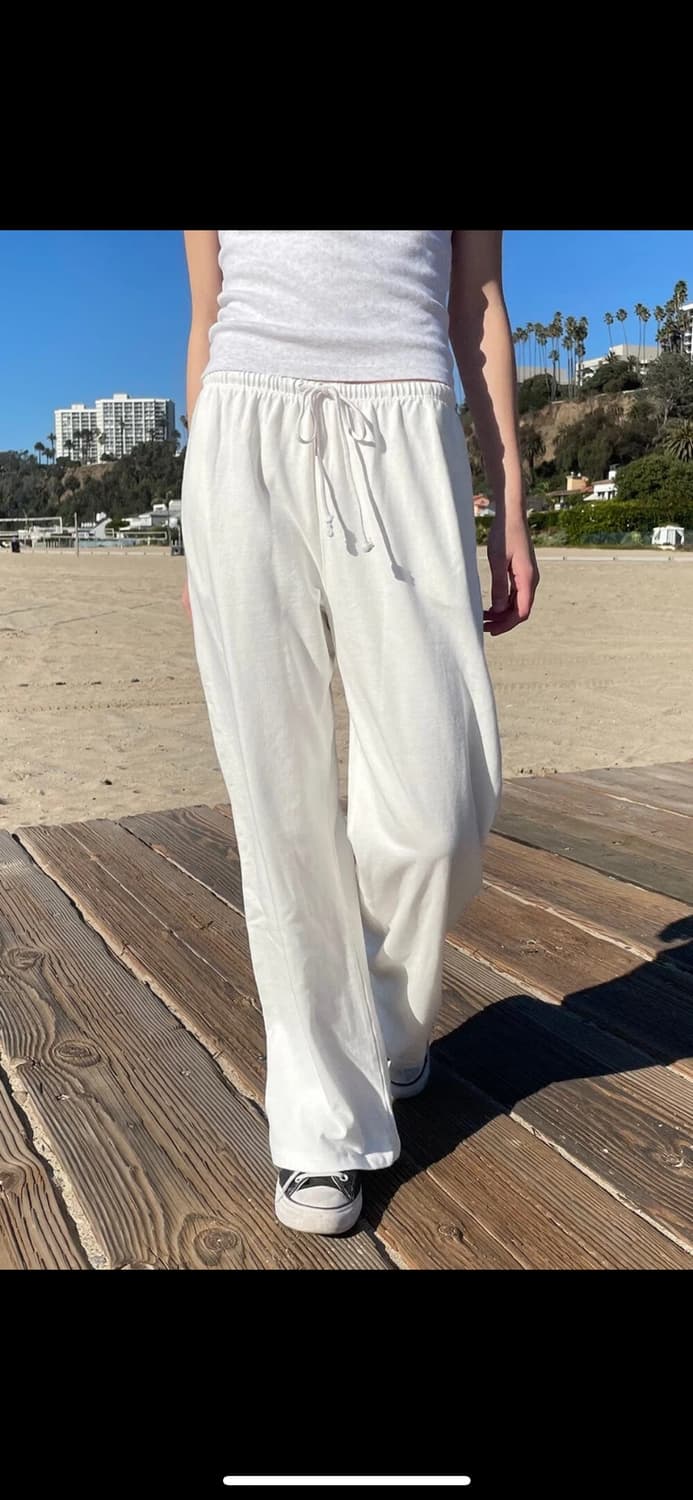 브랜디멜빌 화이트 코튼 스웻팬츠 새상품 상품이미지1