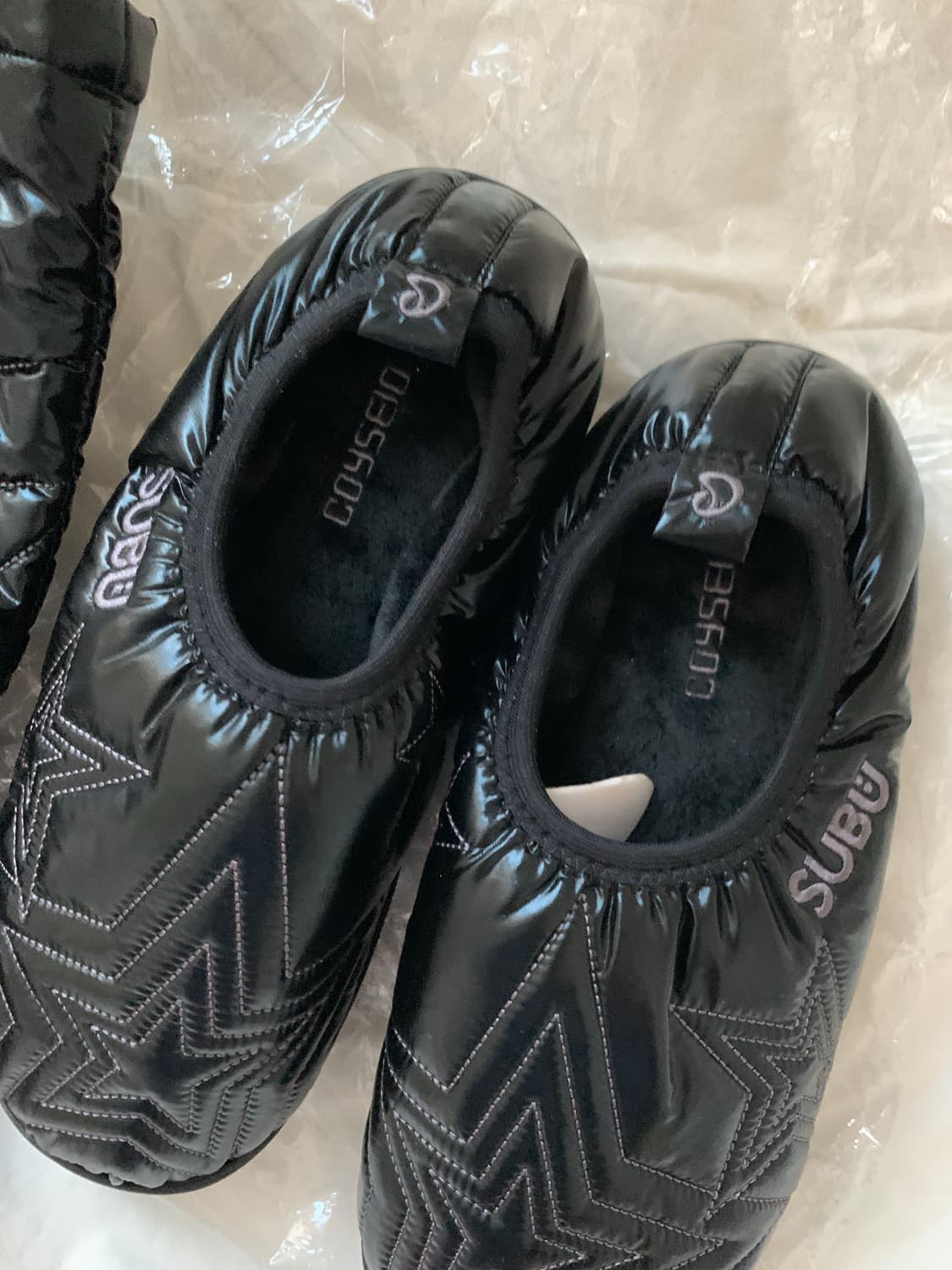 (새상품) 코이세이오 스부 멀티 스타 패딩 슈즈 + 가방 블랙 0사이즈 상품이미지4