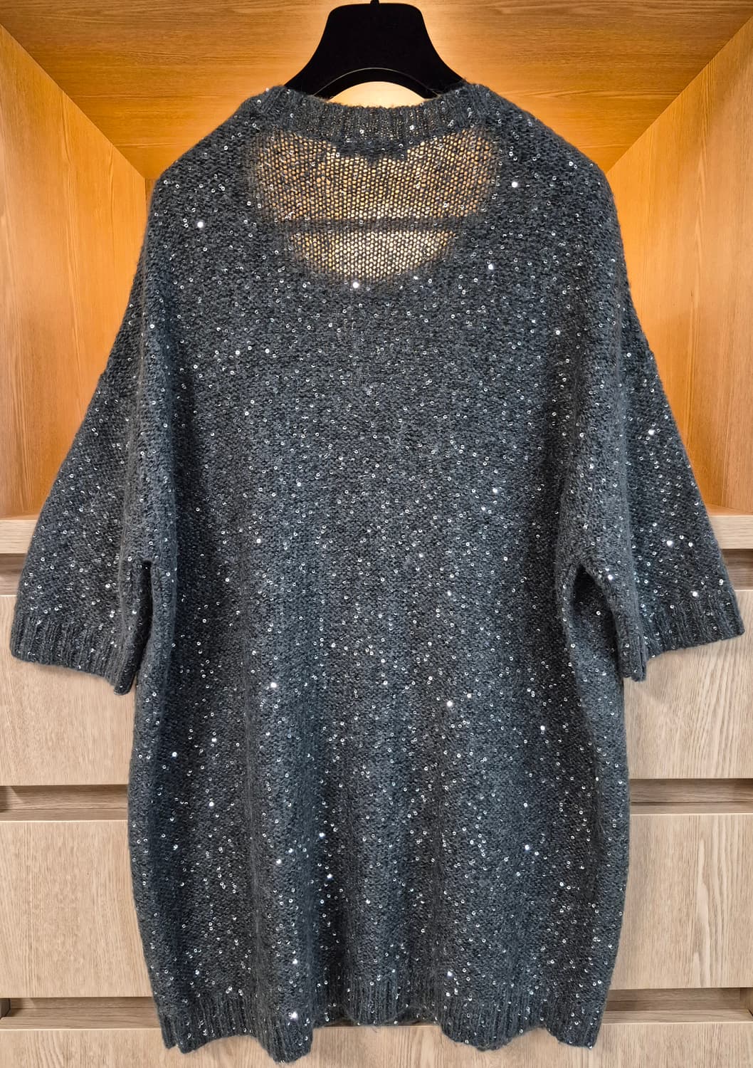 SANDRO SEQUIN GLITTER LOOSE-FIT KNIT
TEE 상품이미지2