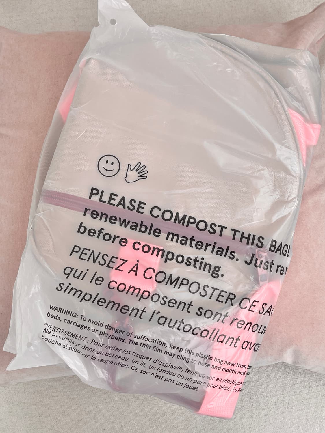 미개봉 정품 glossier 글로시에 더플백 데저트 로즈 컬러 가방 상품이미지7