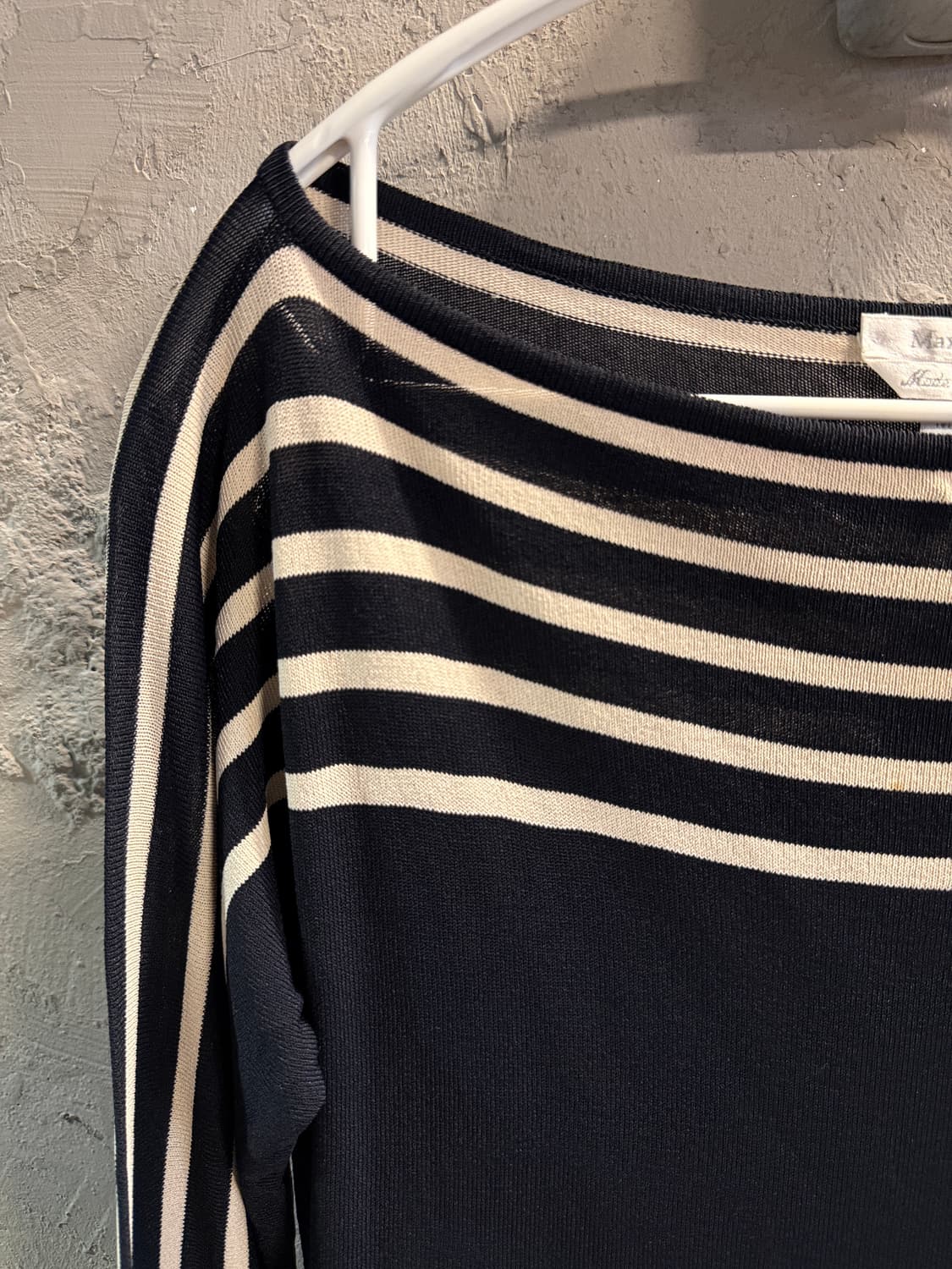 막스마라 MaxMara 스트라이프 보트넥 니트 탑 M 상품이미지3