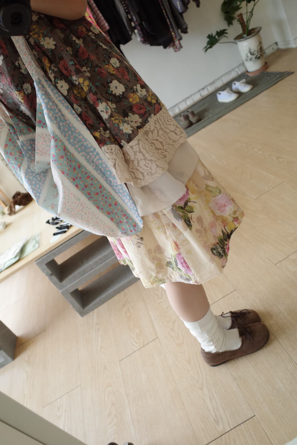 vintage flower skirt  상품이미지3