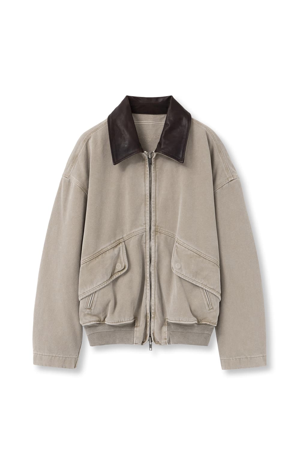 우영미 레더 카라 옥스퍼드 자켓 s 상품이미지1