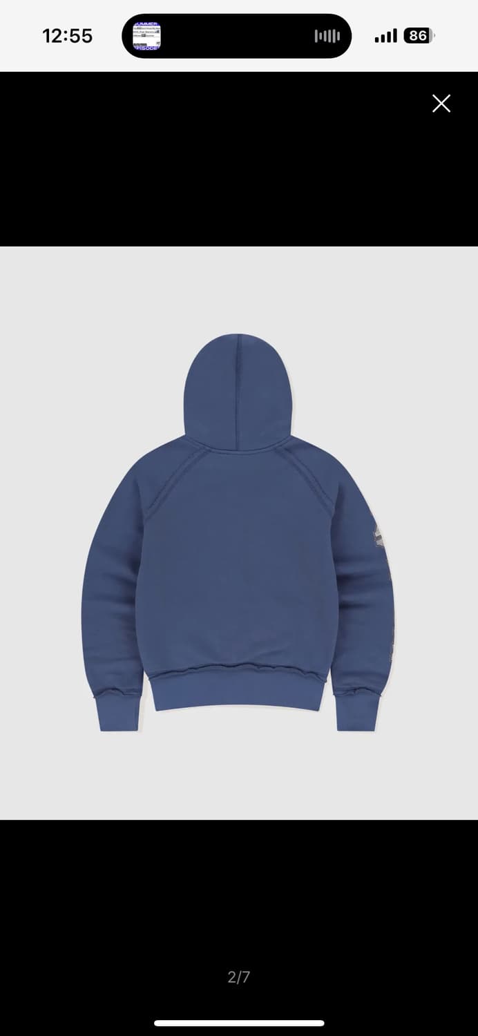 SUNLOVE W 72TOUR Zip Up Hoodie Blue 상품이미지2