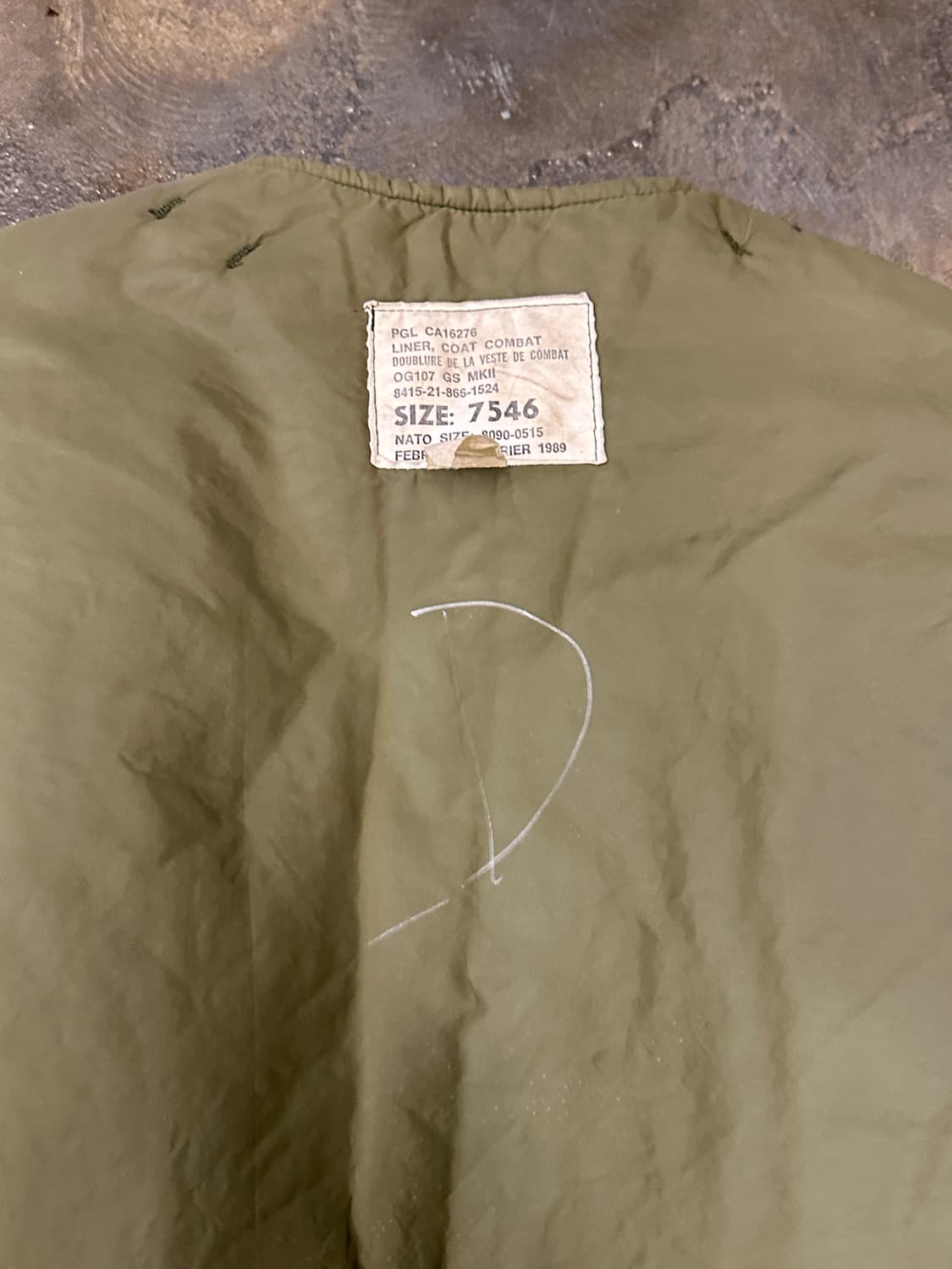 80s original 캐나다 밀리터리 MK ll 컴뱃 라이너 XL 상품이미지5