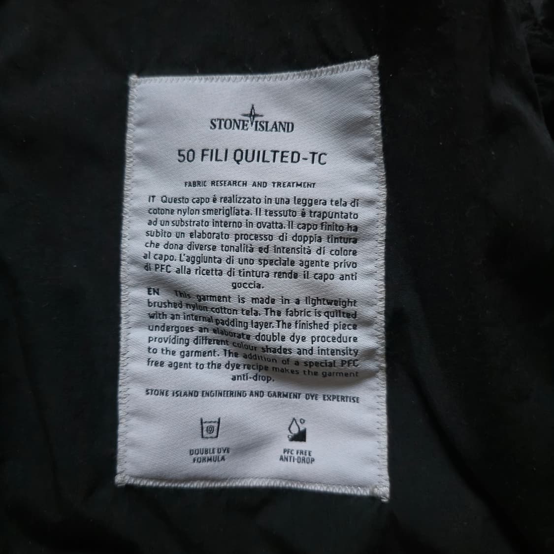 (m) 스톤아일랜드 24fw 50fili 퀼팅 자켓 블랙 상품이미지5