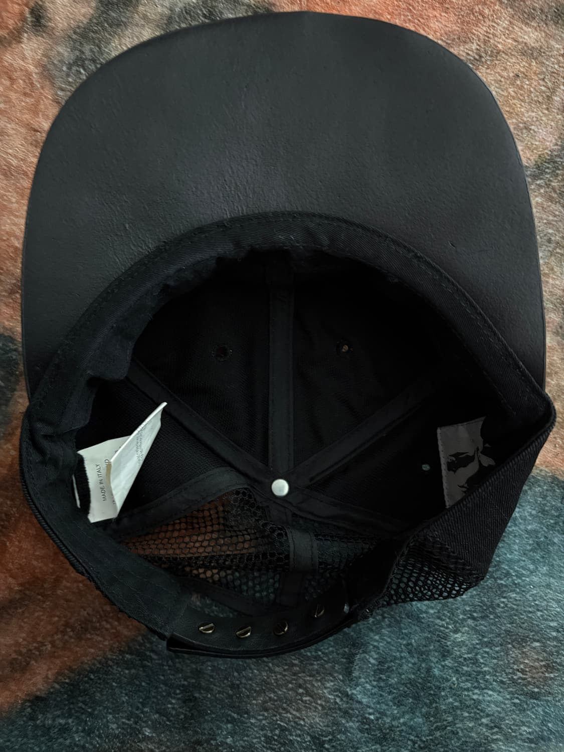 TTF✳️릭오웬스 카프레더 코팅 매쉬캡 상품이미지6