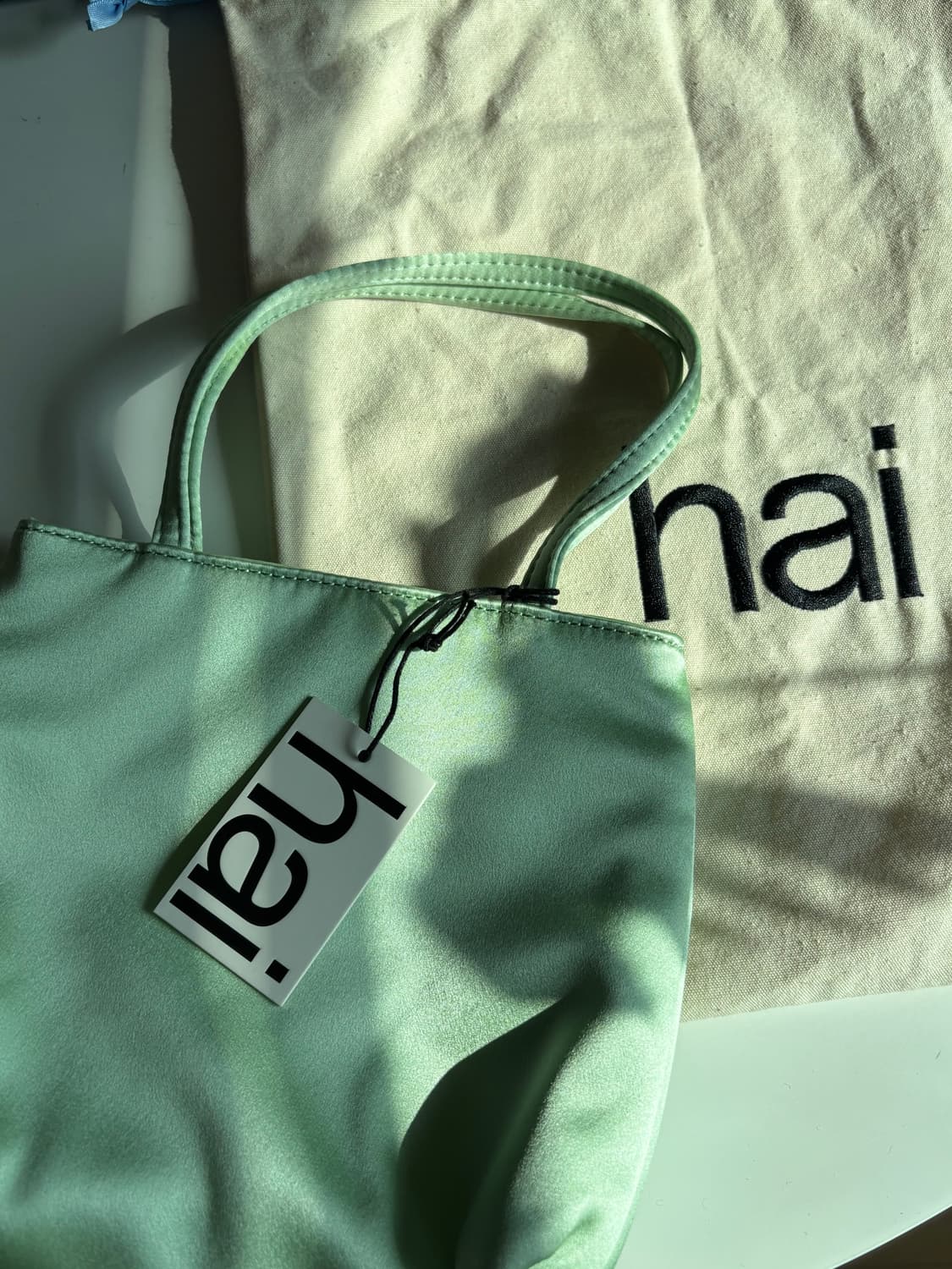 Hai 실크 백 민트 초록 판매  상품이미지1