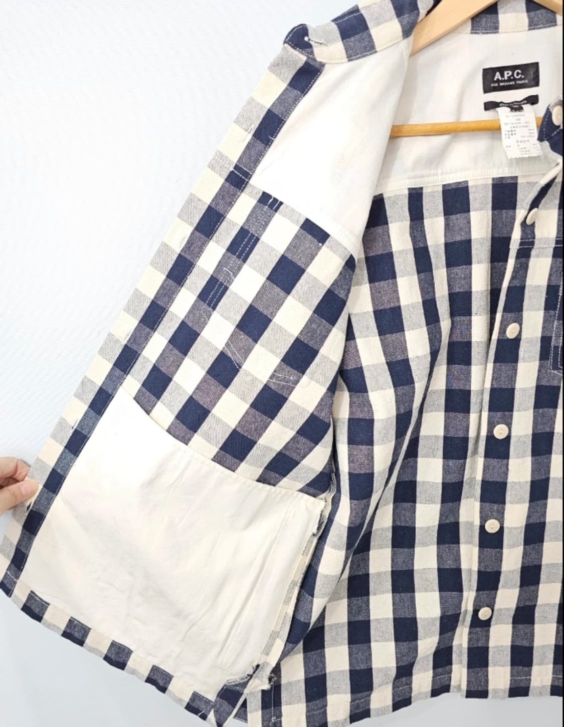 A.P.C. 아페쎄 깅엄 체크 lsla 셔츠 자켓 ~55 상품이미지9