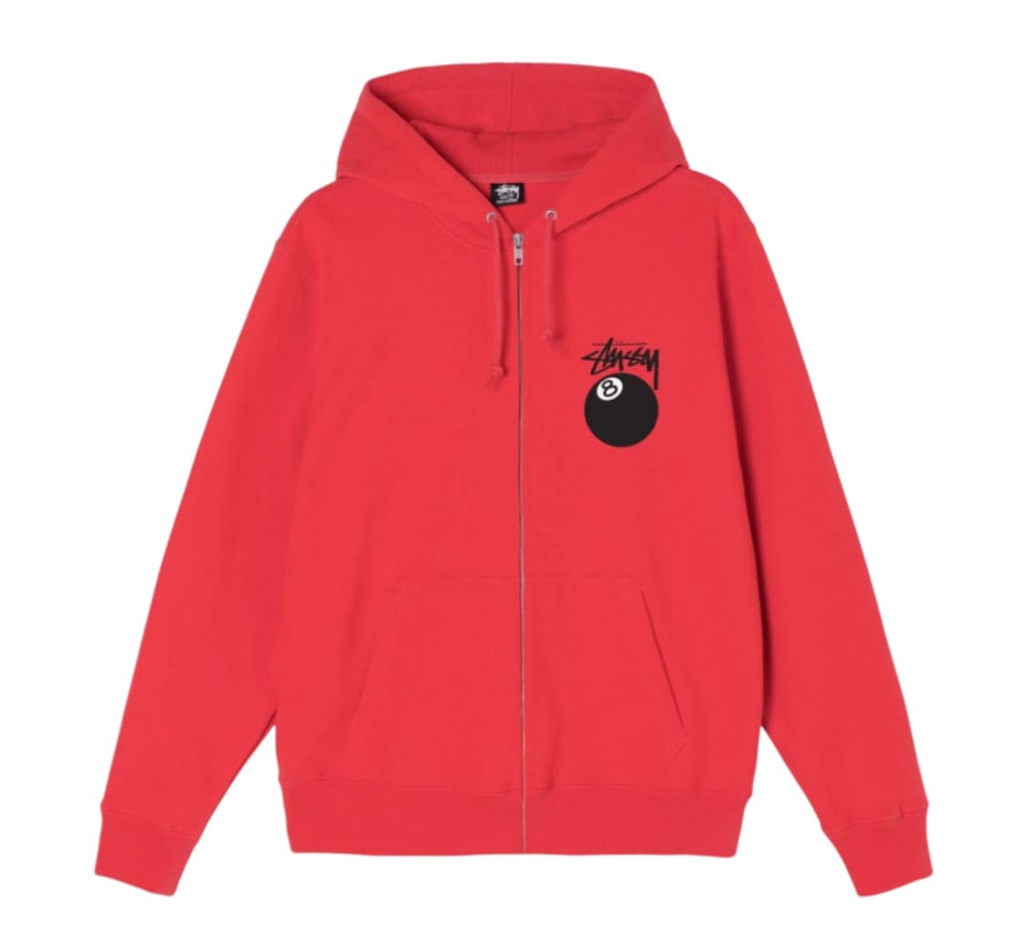 스투시 8볼 후드 집업 레드  상품이미지1