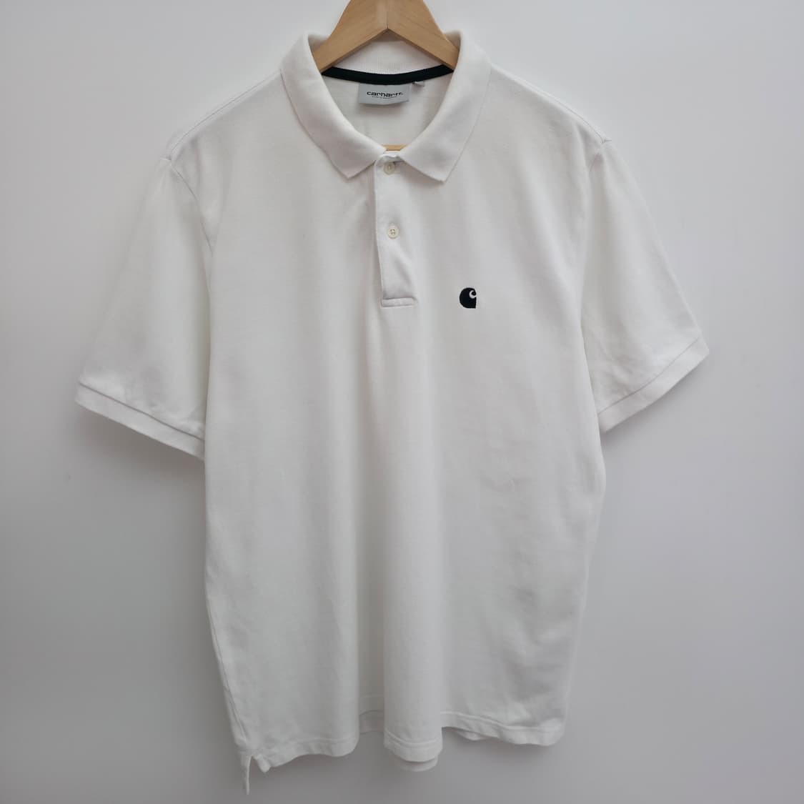 [L] 칼하트 wip 화이트 반팔 카라티 상품이미지1