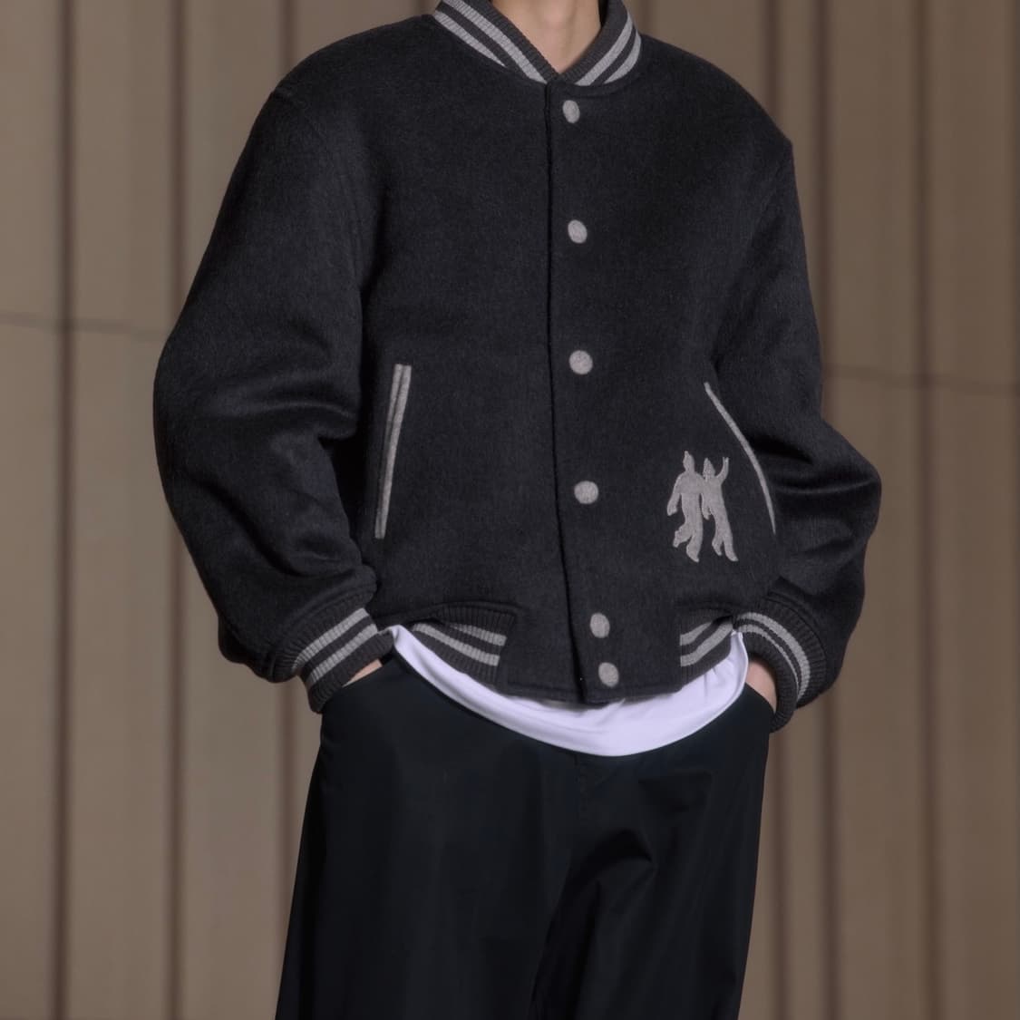 STU 패디드 봄버 자켓 차콜 L 상품이미지2