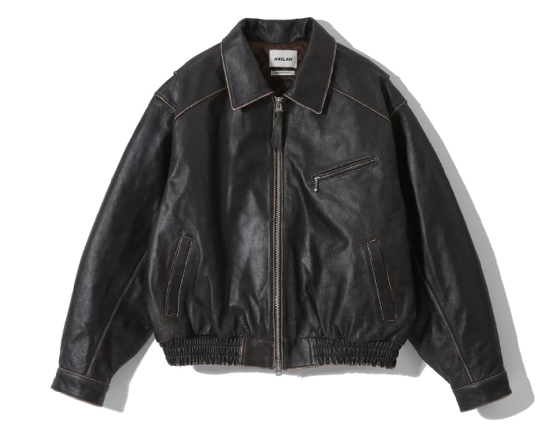 앵글런 레더 자켓 브라운 상품이미지1