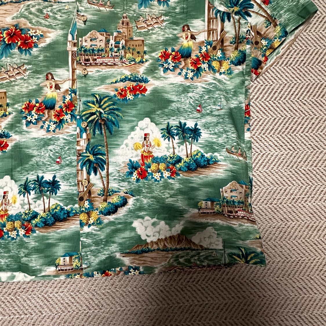 VINTAGE usa made hawaiian shirt 상품이미지4