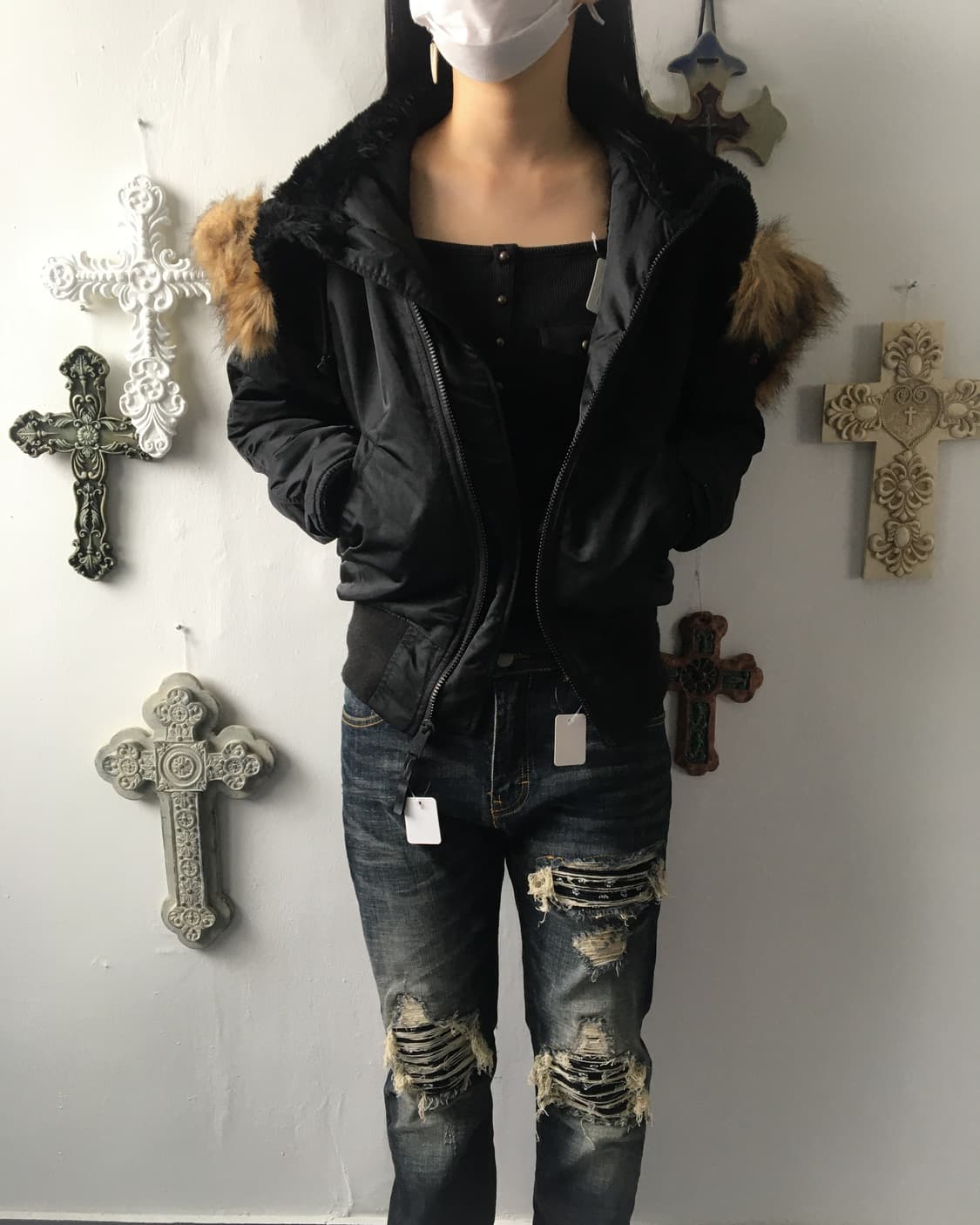 Alpha inderstries fake fur hood jacket 상품이미지7