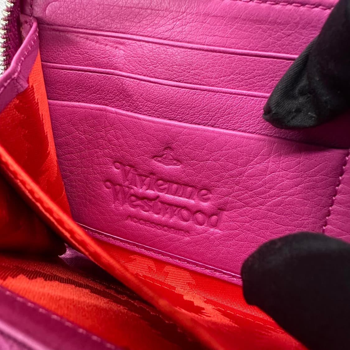 비비안웨스트우드 핑크 가죽 장지갑 상품이미지6