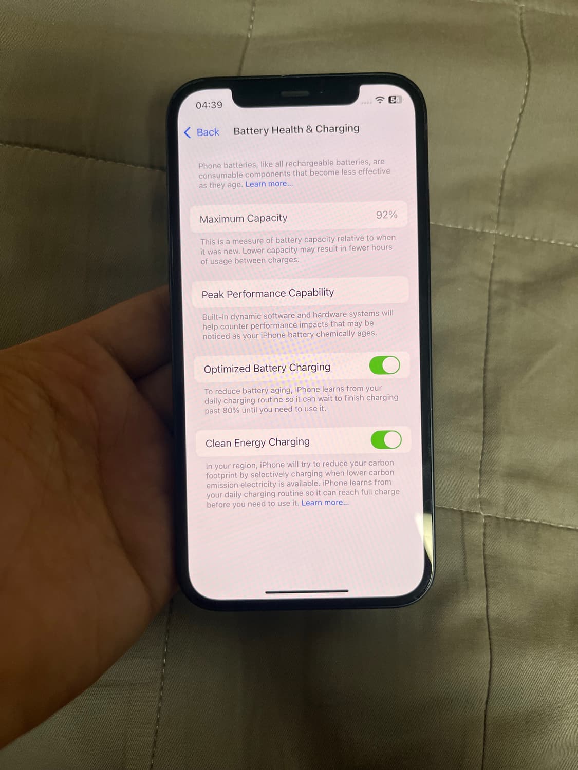 아이폰12 블랙 64GB 배터리성능92% 상품이미지6