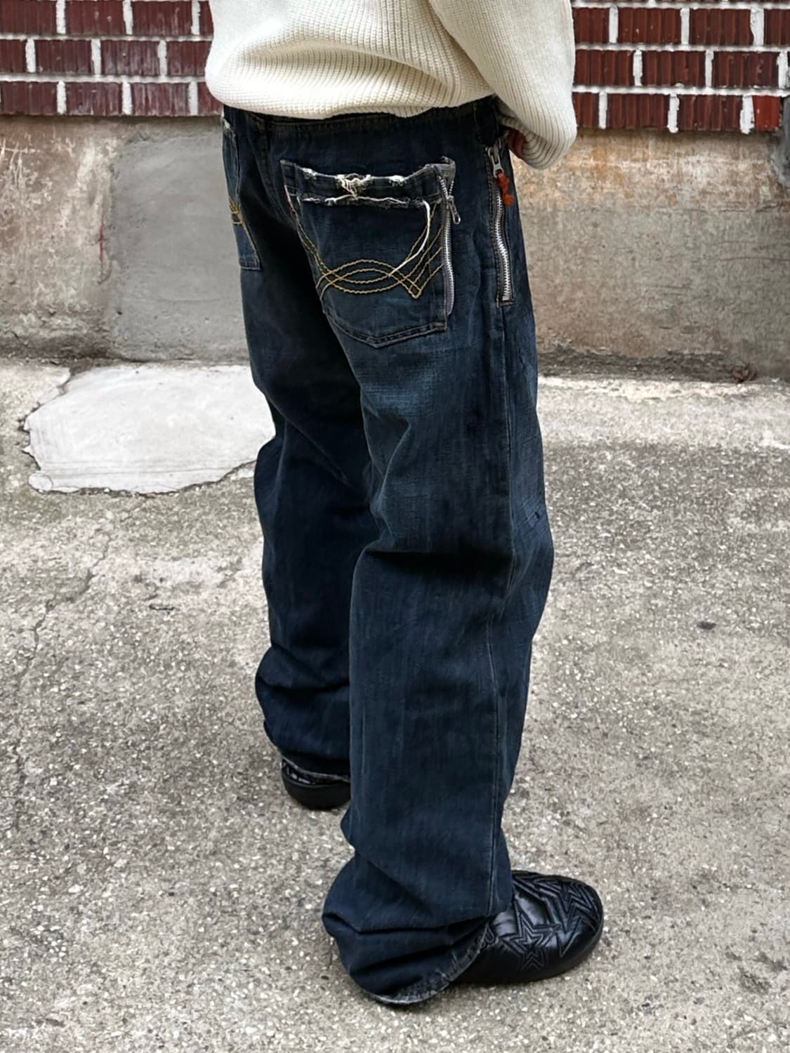 슈프림 바라클라바 니트 일루반스 스웨이드 자켓 빈티지 워싱 팬츠 상품이미지8