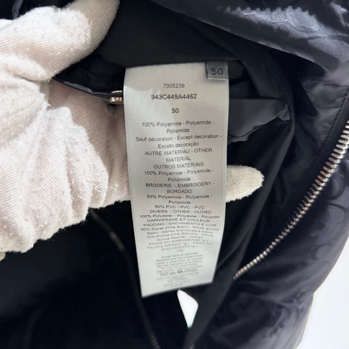 (A+/50) / 디올 오블리크 블랙 패딩 상품이미지7