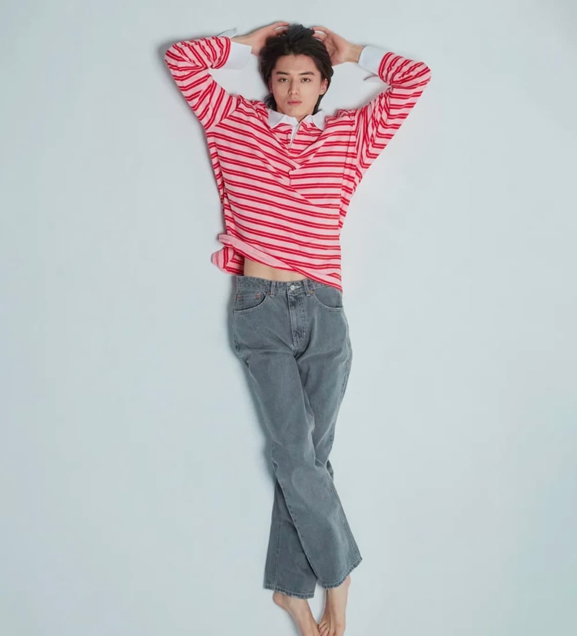 인스턴트펑크 Ms 스트라이프 롱슬리브 - 핑크 상품이미지3