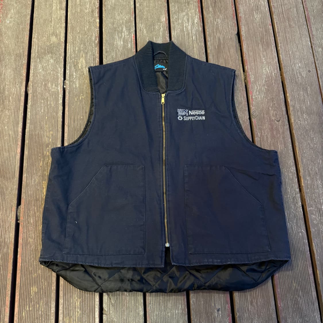 빈티지 워크 베스트 네이비 상품이미지1