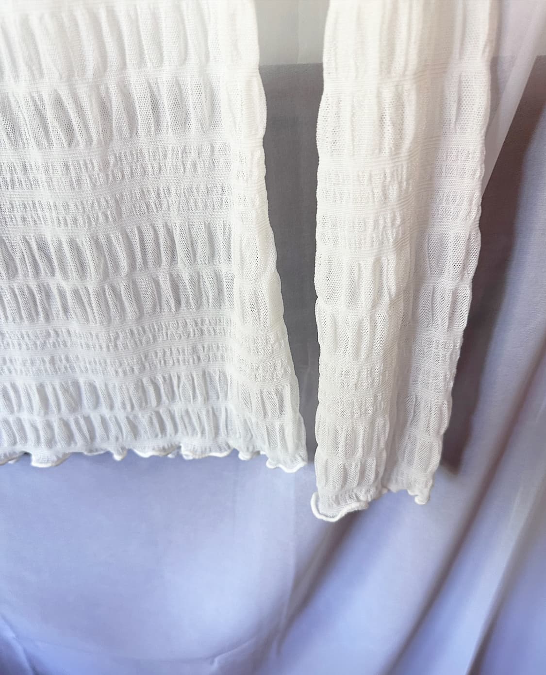 JPV ruffled sheer high-neck 상품이미지5
