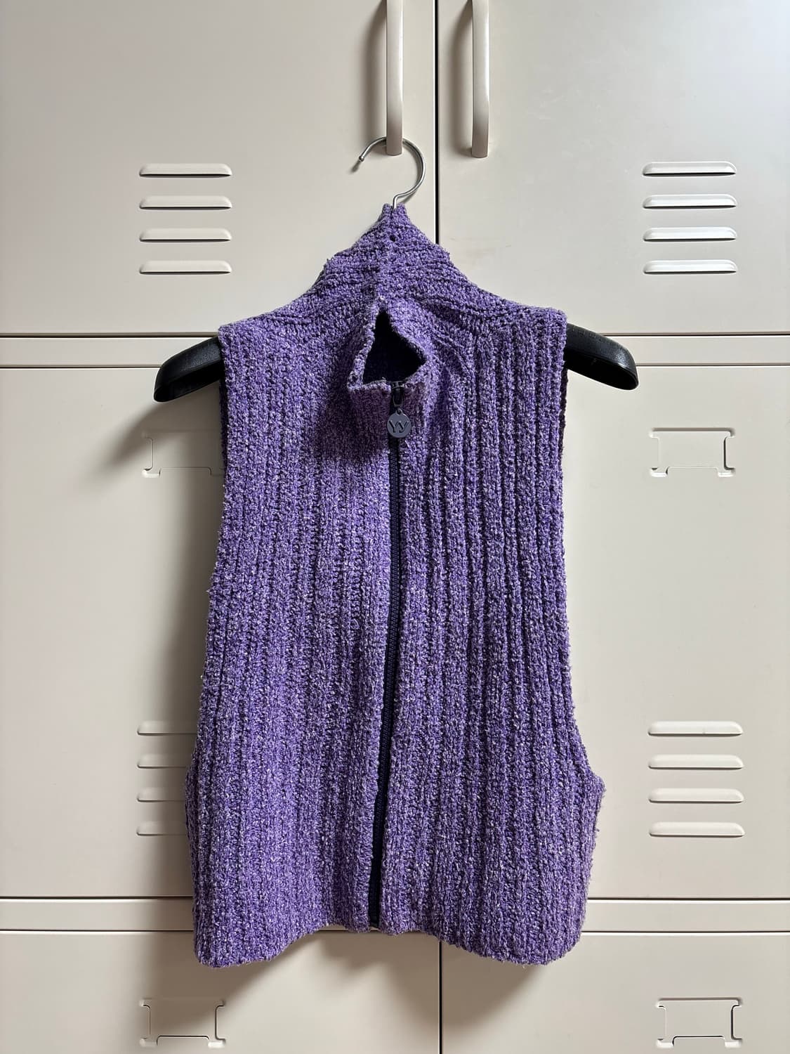 OPEN YY 보라색 니트 집업 베스트 + 볼레로 세트 상품이미지6