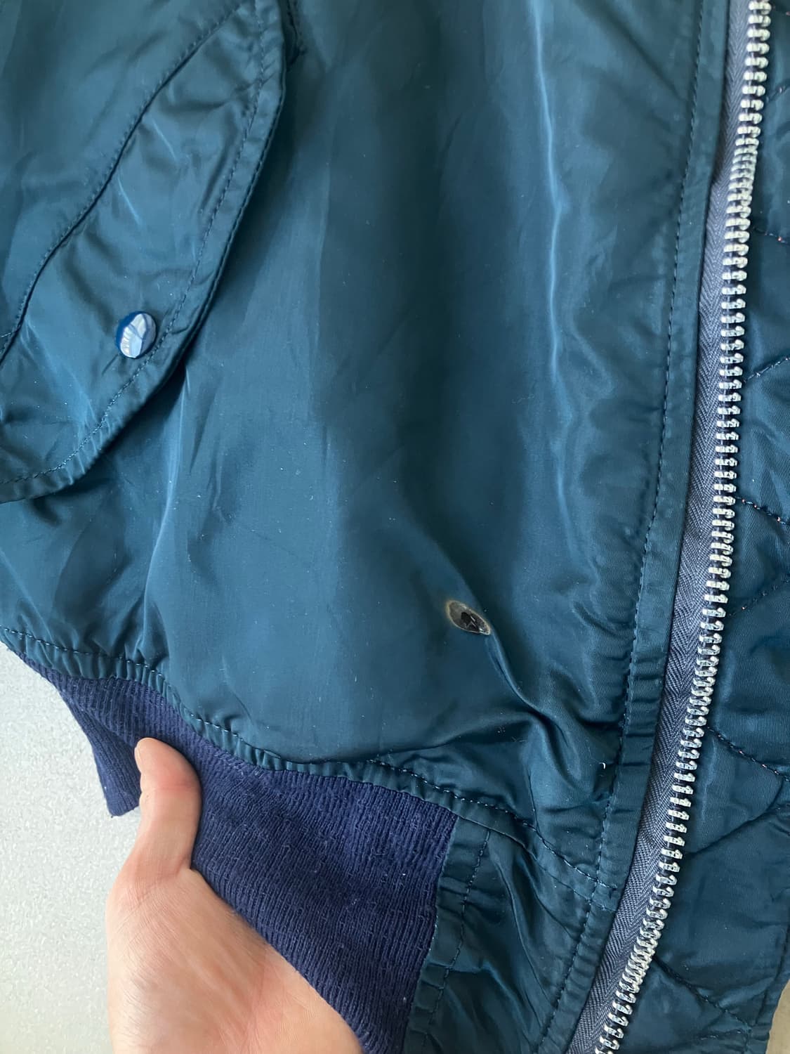 80s usaf alpha ma-1 flight jacket navy 상품이미지10