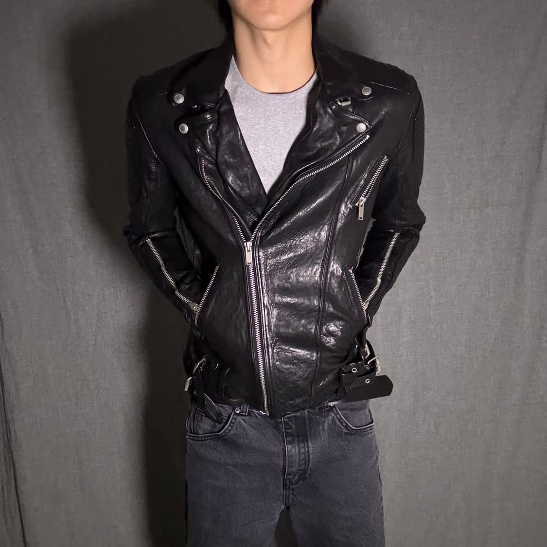 이태리 램스킨 라이더 자켓 상품이미지3