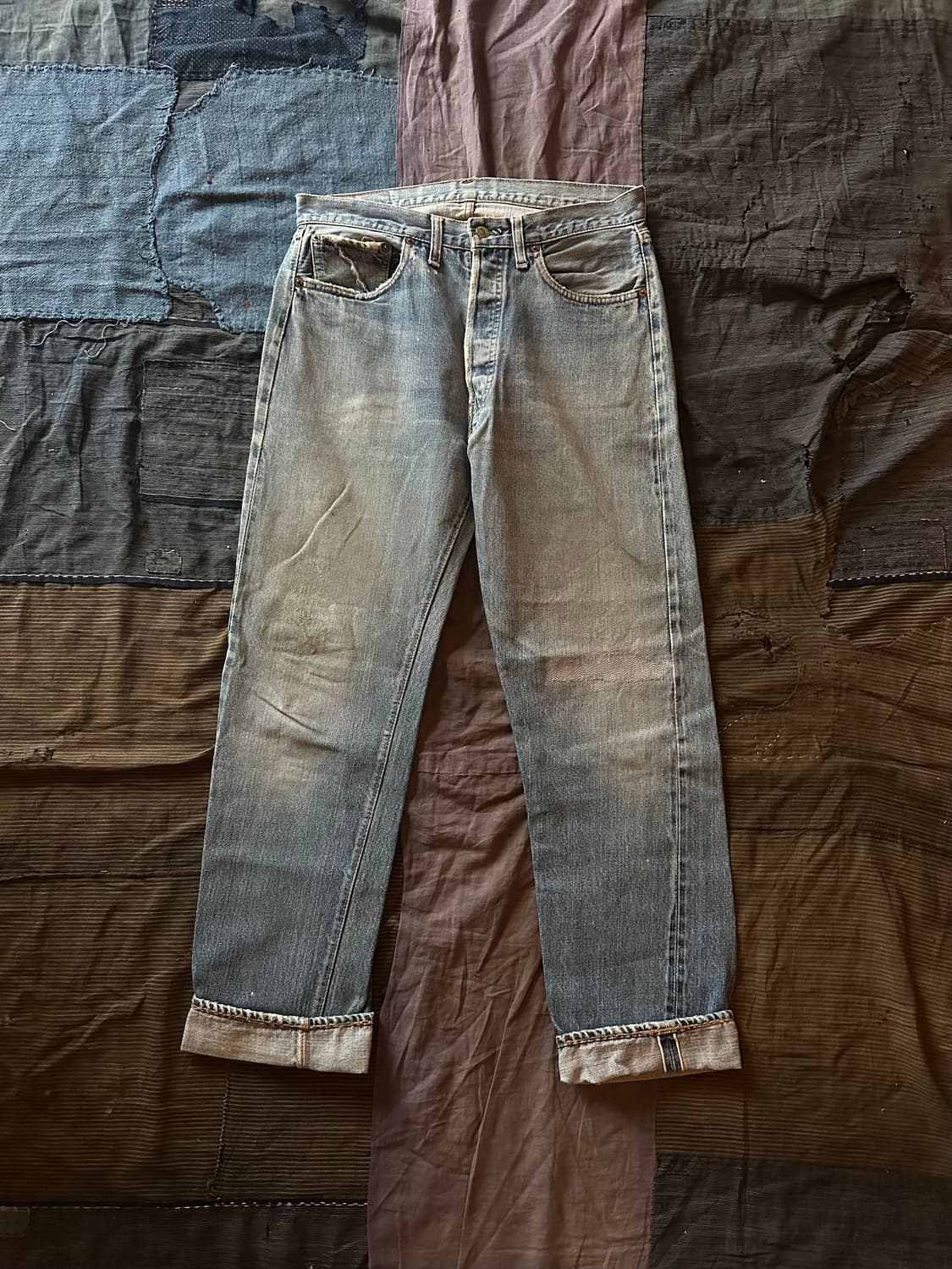 70s Levis 501 66전기 Selvedge Denim Pants 상품이미지1