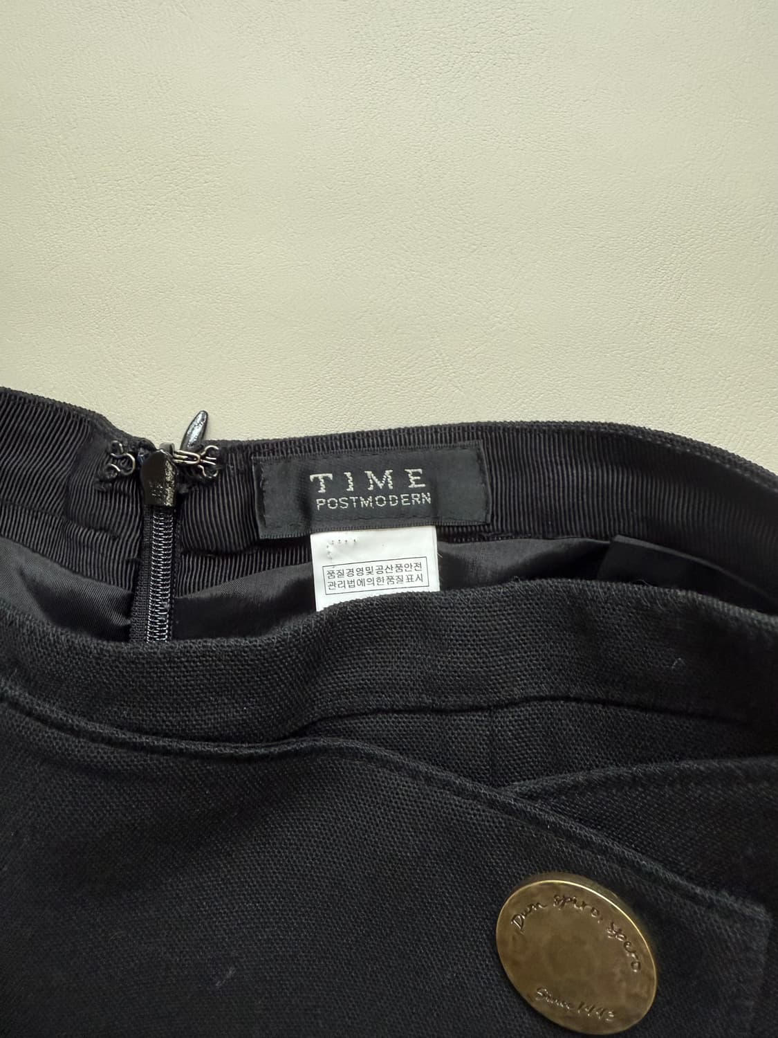 1회착용) TIME 클래식 블랙 H라인 스커트 타임 치마 산드로 랄프로렌 상품이미지2