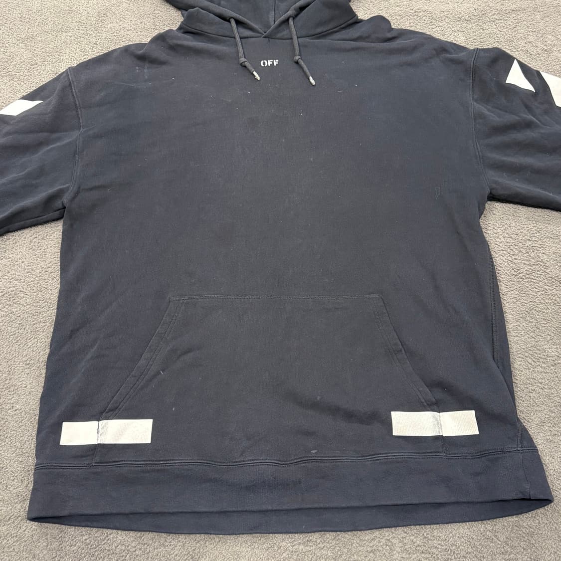 [정품/L] Off-White 에로우 후드티 블랙 상품이미지3