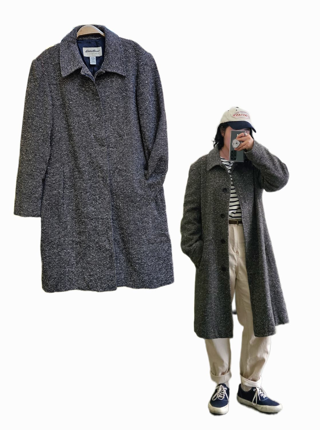 Eddie Bauer 헤링본 울코트 상품이미지1