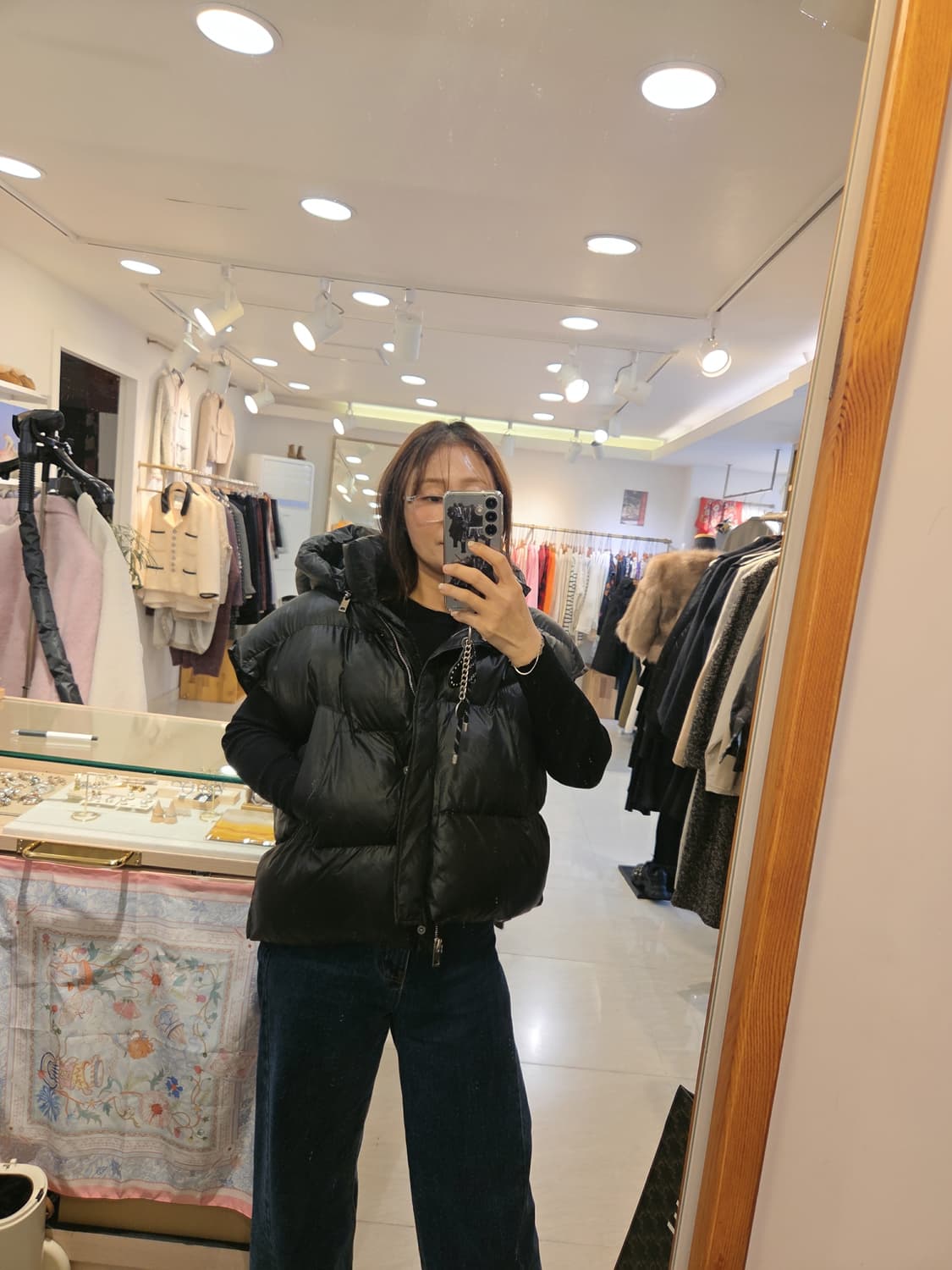 JS.NEW YORK JS뉴욕 오버핏 후드 집업 패딩 베스트 상품이미지8