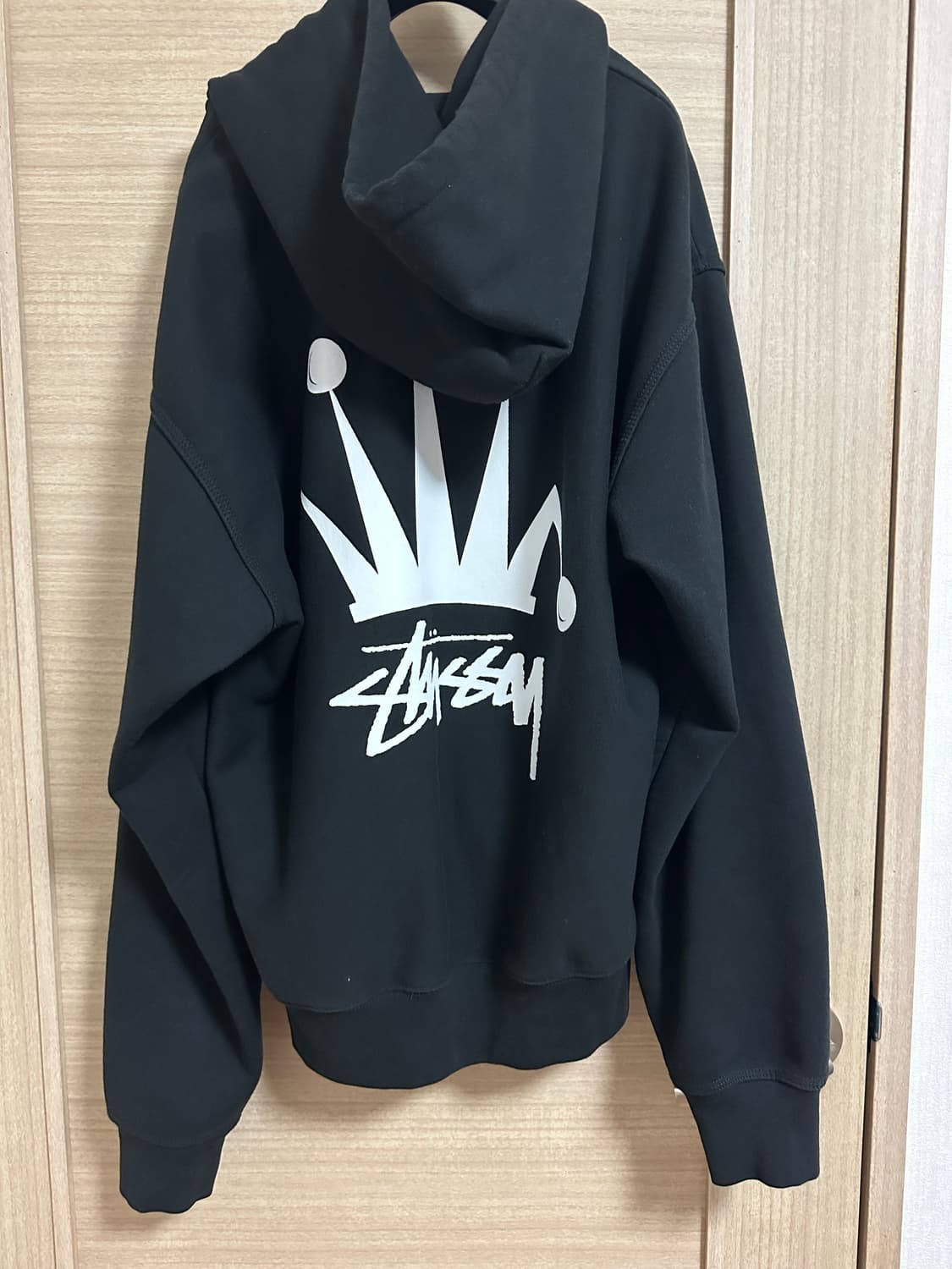 스투시 리갈 크라운 후드집업 블랙 L 상품이미지2