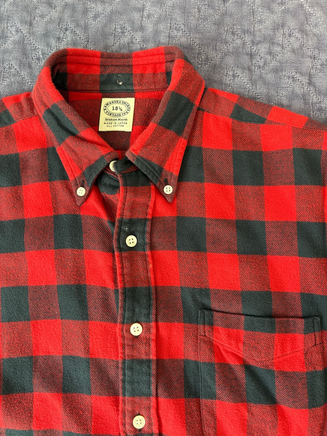 가마쿠라 버팔로체크 플란넬 셔츠 상품이미지1