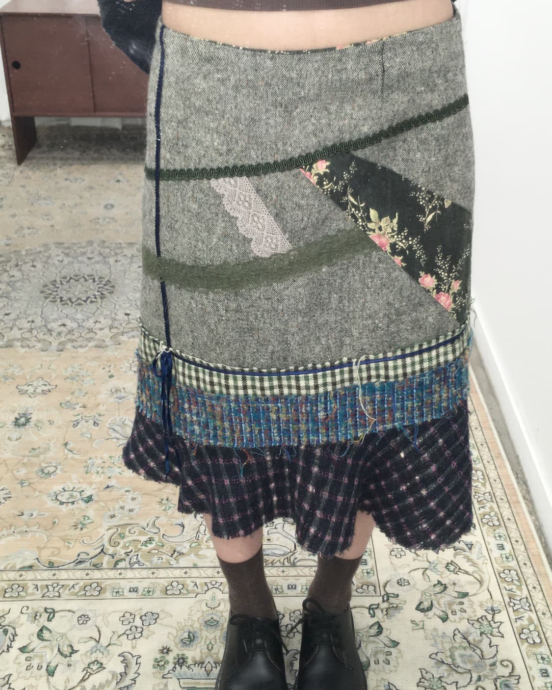 패치 미디 스커트 상품이미지1