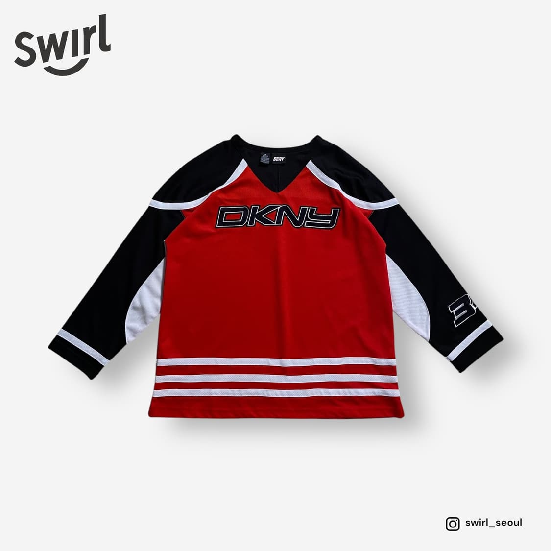 🌊90s DKNY hockey jersey 상품이미지1