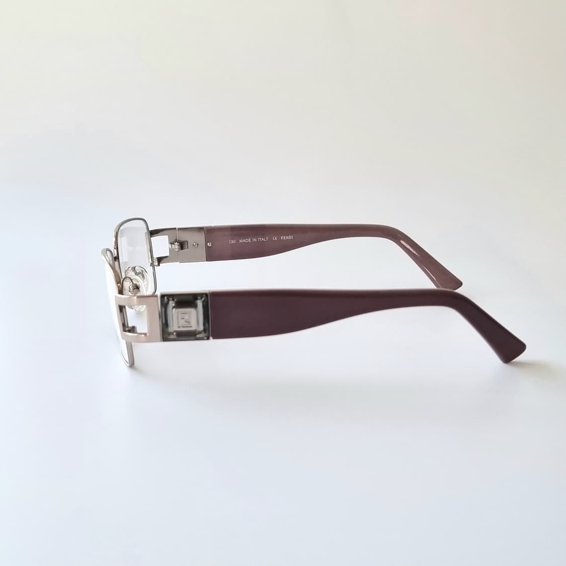 데드스탁 [정품] 펜디(FENDI) 메탈릭 골드 & 브라운 콤비 안경테 상품이미지5