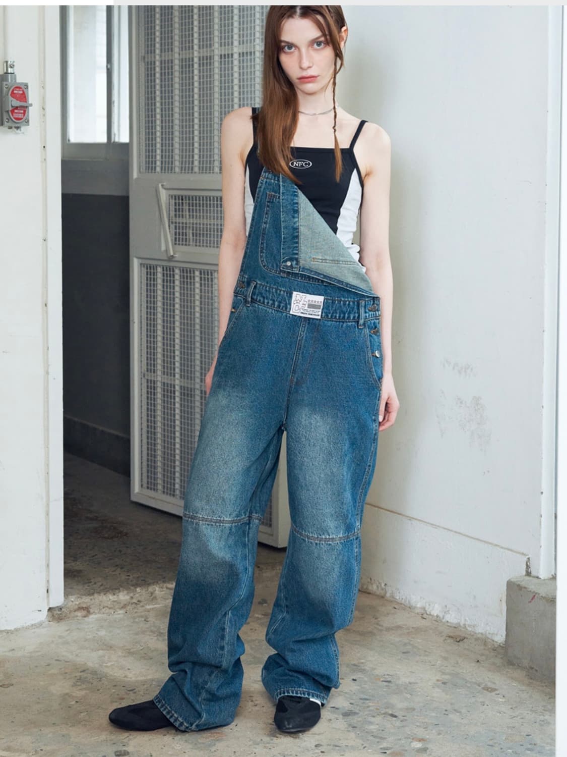 네스티팬시클럽 유쓰 데님 오버롤 (다크블루) 상품이미지1