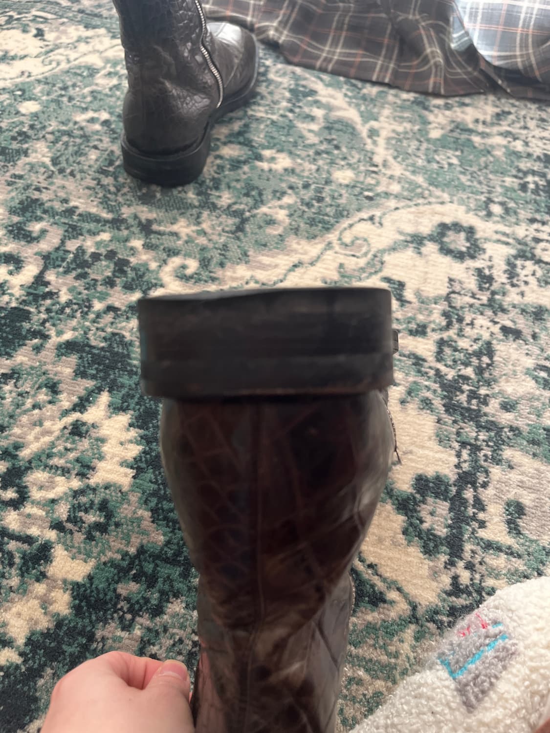 앤더슨벨 크록 뉴 패널 스퀘어토 부츠 42(270) 카키/블랙 상품이미지9