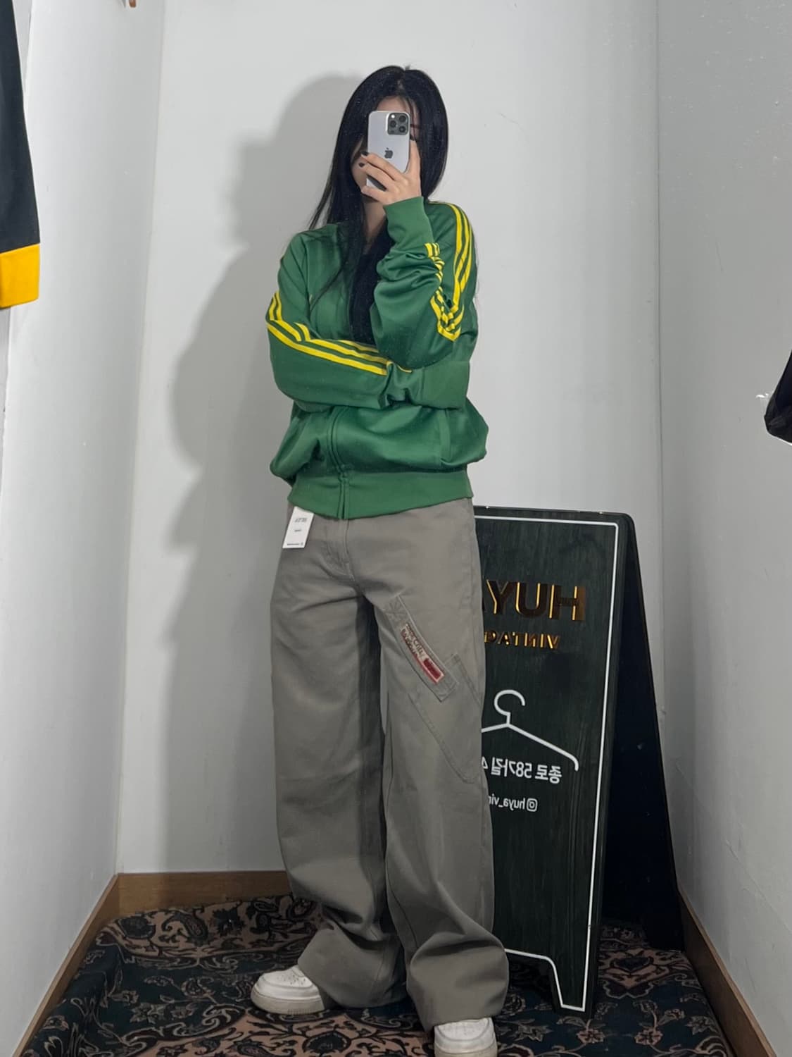 아디다스 그린 옐로 슈퍼스타 져지 100  상품이미지4