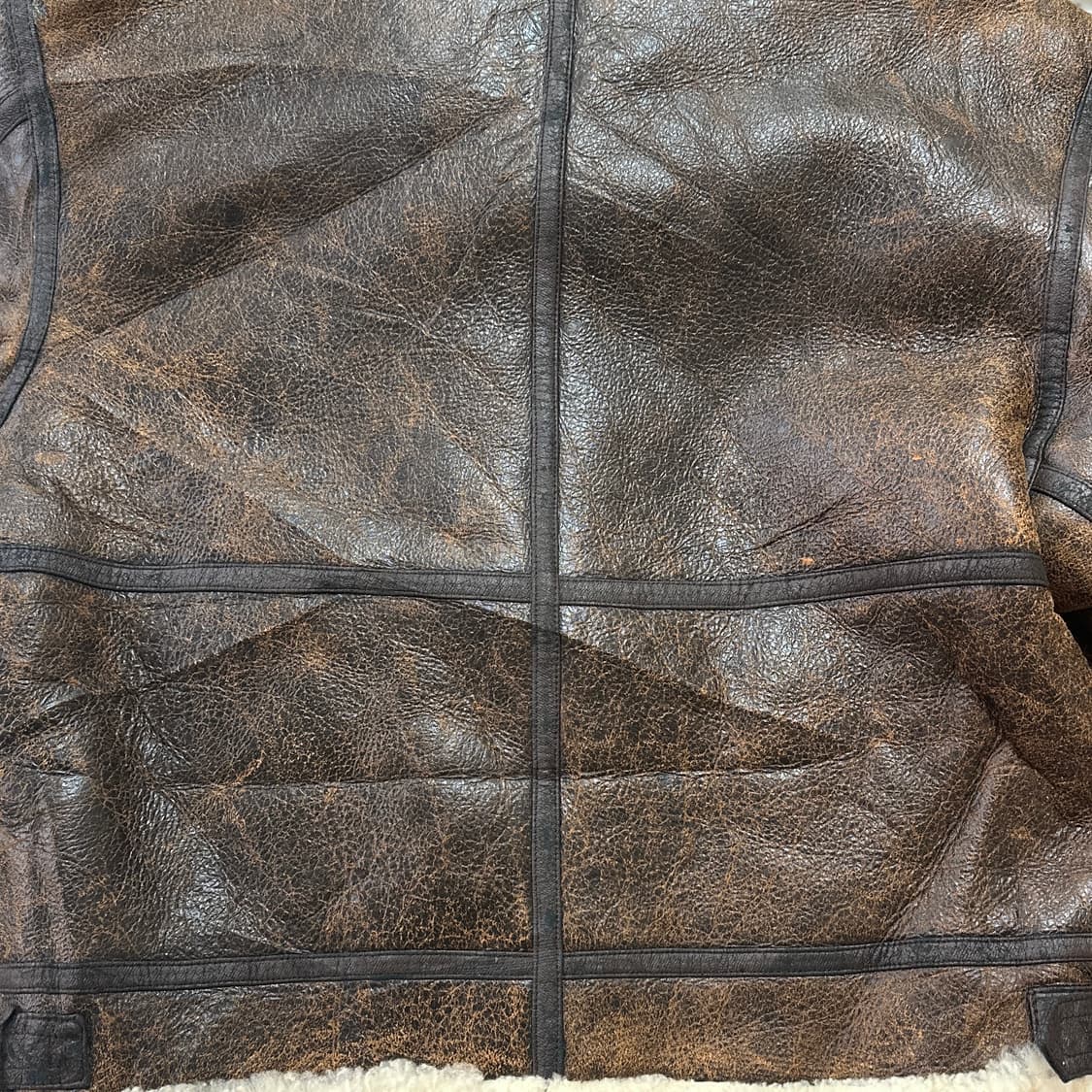 B-3 양가죽 무통 무스탕 자켓 M 상품이미지6