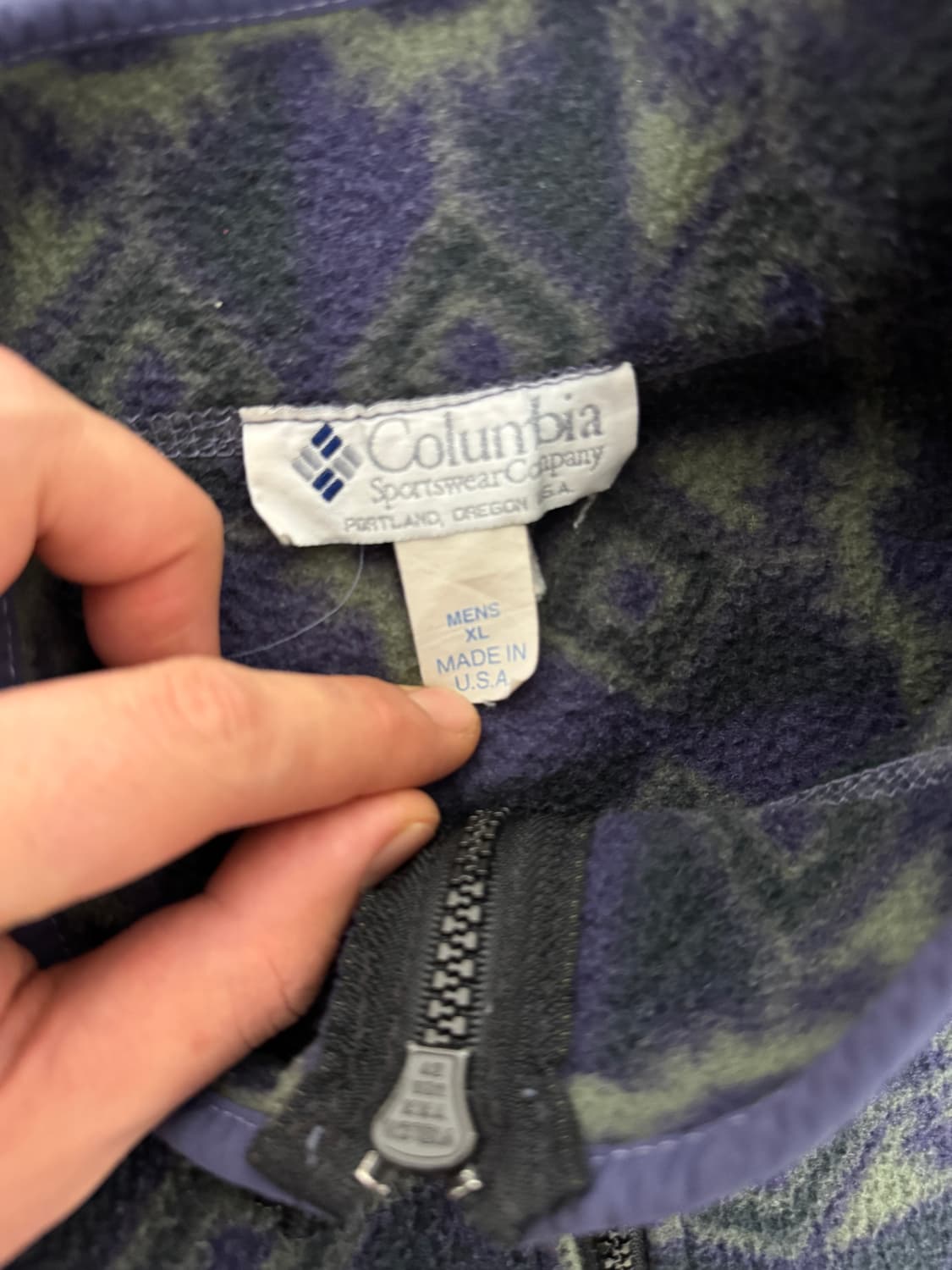 컬럼비아 1/4 지퍼 플리스 풀오버 퍼플 앤 라이트 그린 상품이미지5