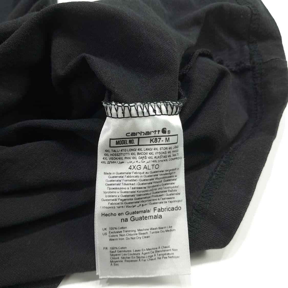 Co676 4XL 칼하트 루즈핏 블랙 포켓 반팔 티셔츠 상품이미지5