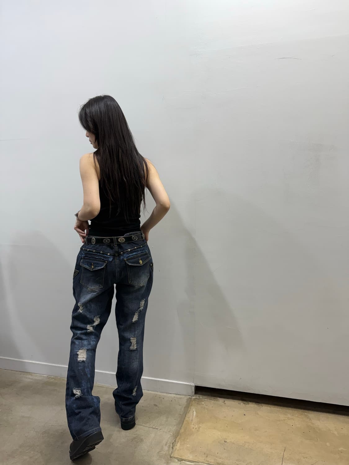 섹스팟리벤지 그런지 펑크 데님 팬츠 상품이미지10