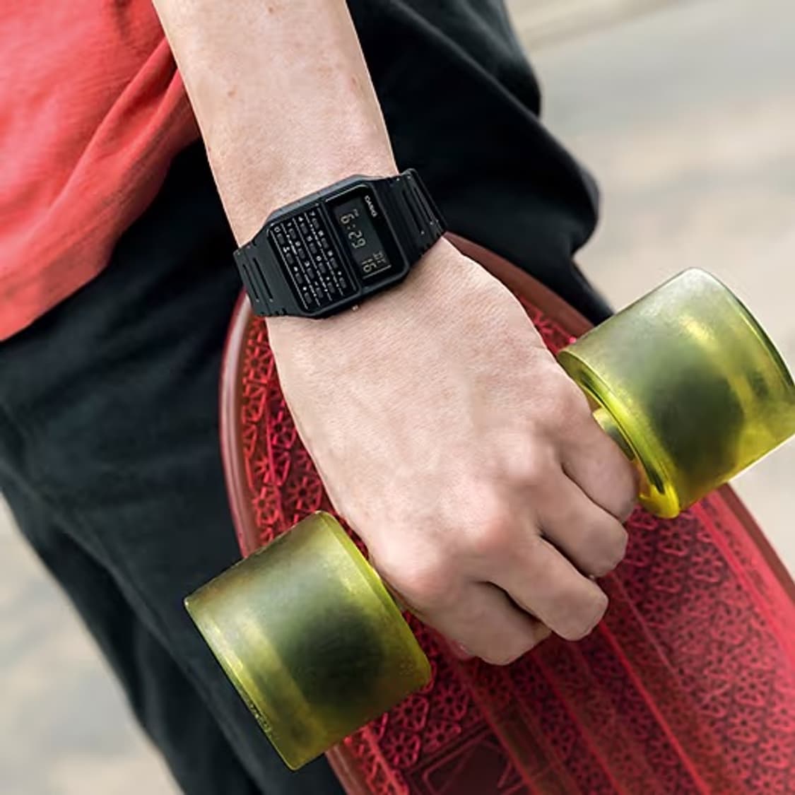 카시오 데이터뱅크 올블랙 우레탄 새상품 원가판매 상품이미지3